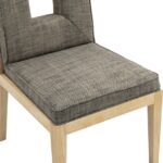 Gwendolyn Linen Textured Fabric Upholstered Dining Side Chair