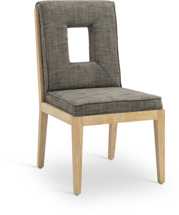 Gwendolyn Linen Textured Fabric Upholstered Dining Side Chair