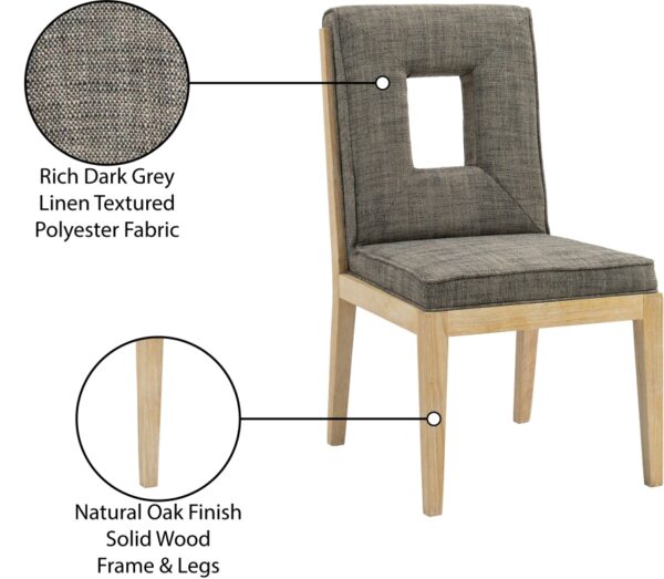 Gwendolyn Linen Textured Fabric Upholstered Dining Side Chair