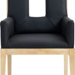 Gwendolyn Vegan Leather Upholstered Dining Arm Chair