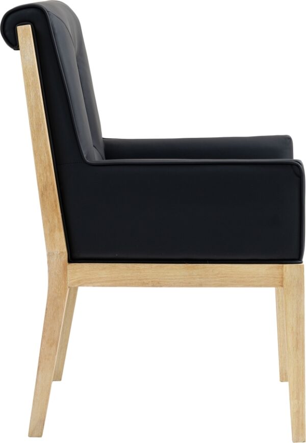 Gwendolyn Vegan Leather Upholstered Dining Arm Chair