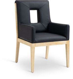 Gwendolyn Vegan Leather Upholstered Dining Arm Chair