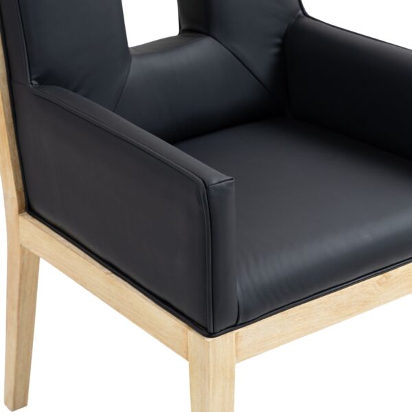 Gwendolyn Vegan Leather Upholstered Dining Arm Chair