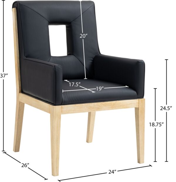 Gwendolyn Vegan Leather Upholstered Dining Arm Chair