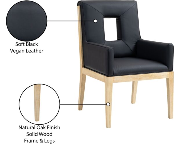 Gwendolyn Vegan Leather Upholstered Dining Arm Chair