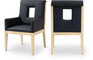 Gwendolyn Vegan Leather Upholstered Dining Arm Chair