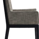 Gwendolyn Linen Textured Fabric Upholstered Dining Arm Chair