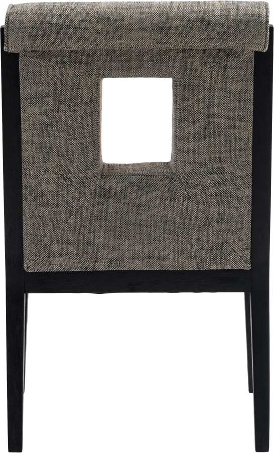 Gwendolyn Linen Textured Fabric Upholstered Dining Arm Chair