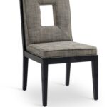 Gwendolyn Linen Textured Fabric Upholstered Dining Side Chair