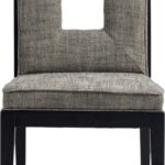 Gwendolyn Linen Textured Fabric Upholstered Dining Side Chair