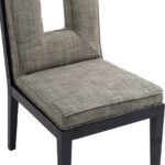 Gwendolyn Linen Textured Fabric Upholstered Dining Side Chair