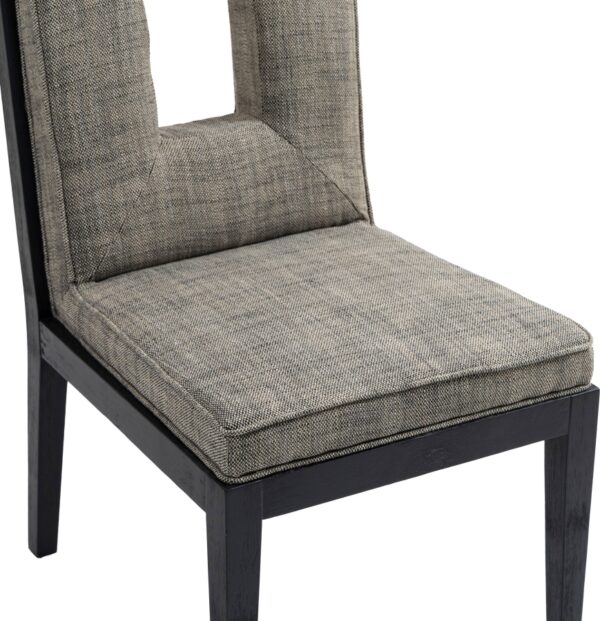 Gwendolyn Linen Textured Fabric Upholstered Dining Side Chair