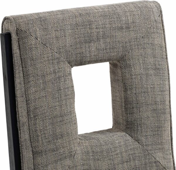 Gwendolyn Linen Textured Fabric Upholstered Dining Side Chair