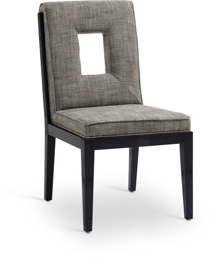 Gwendolyn Linen Textured Fabric Upholstered Dining Side Chair