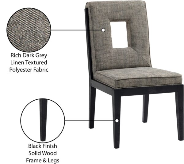 Gwendolyn Linen Textured Fabric Upholstered Dining Side Chair