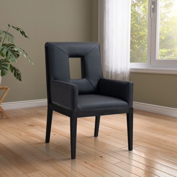 Gwendolyn Vegan Leather Upholstered Dining Arm Chair