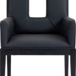Gwendolyn Vegan Leather Upholstered Dining Arm Chair