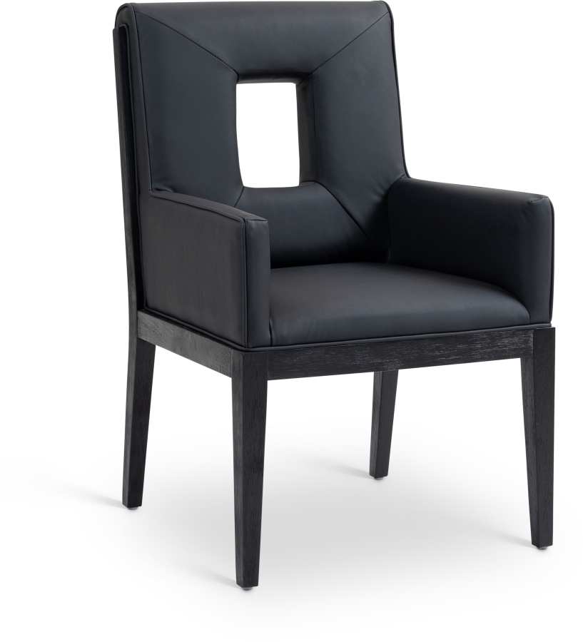 Gwendolyn Vegan Leather Upholstered Dining Arm Chair