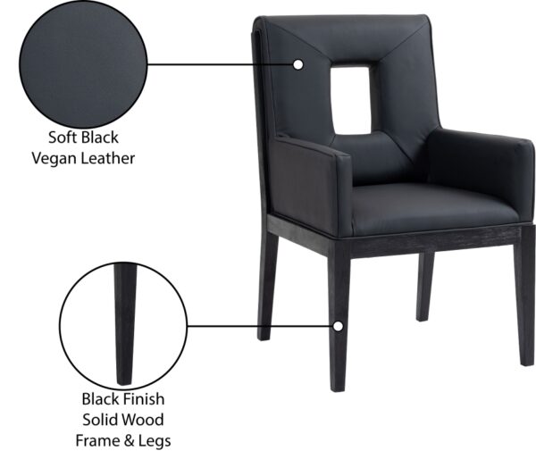 Gwendolyn Vegan Leather Upholstered Dining Arm Chair