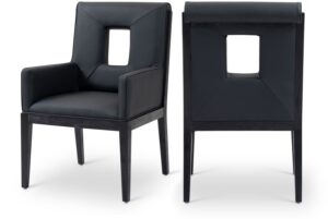 Gwendolyn Vegan Leather Upholstered Dining Arm Chair