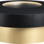 Makai Oak Veneer Top And Metal Base Coffee Table