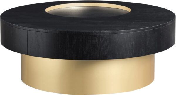 Makai Oak Veneer Top And Metal Base Coffee Table