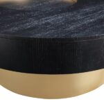 Makai Oak Veneer Top And Metal Base Coffee Table