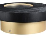 Makai Oak Veneer Top And Metal Base Coffee Table