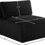 Shaggy Corduroy Performance Fabric Upholstered Accent Chair