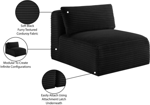 Shaggy Corduroy Performance Fabric Upholstered Accent Chair