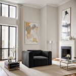 Shaggy Corduroy Performance Fabric Upholstered Accent Chair