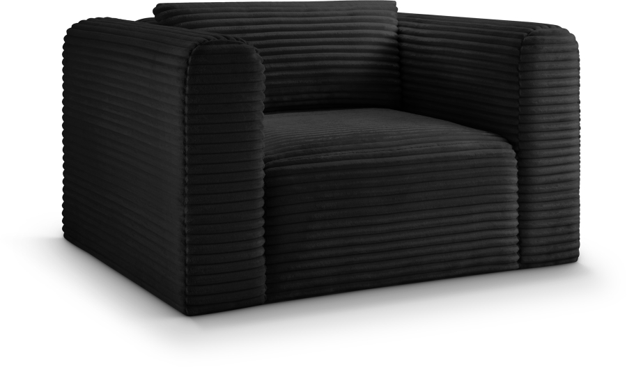 Shaggy Corduroy Performance Fabric Upholstered Accent Chair