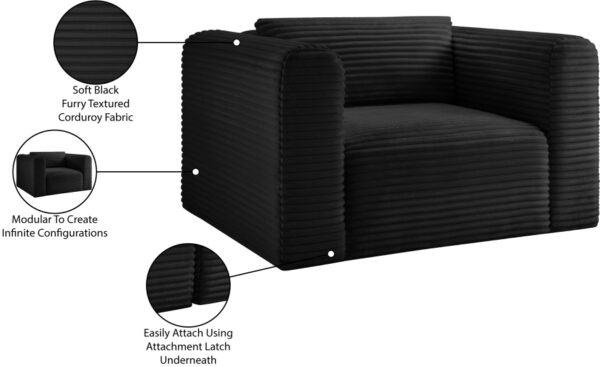Shaggy Corduroy Performance Fabric Upholstered Accent Chair