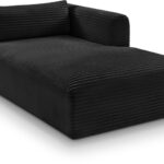Shaggy Corduroy Performance Fabric Upholstered Chaise