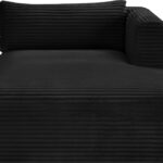 Shaggy Corduroy Performance Fabric Upholstered Chaise