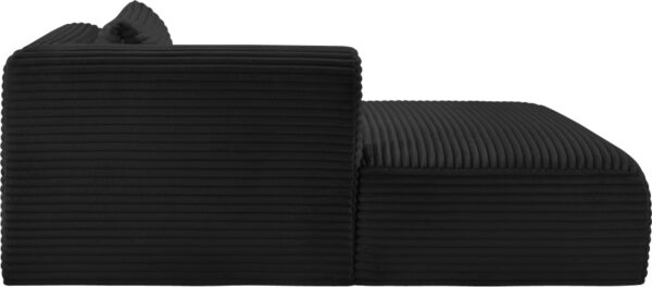 Shaggy Corduroy Performance Fabric Upholstered Chaise