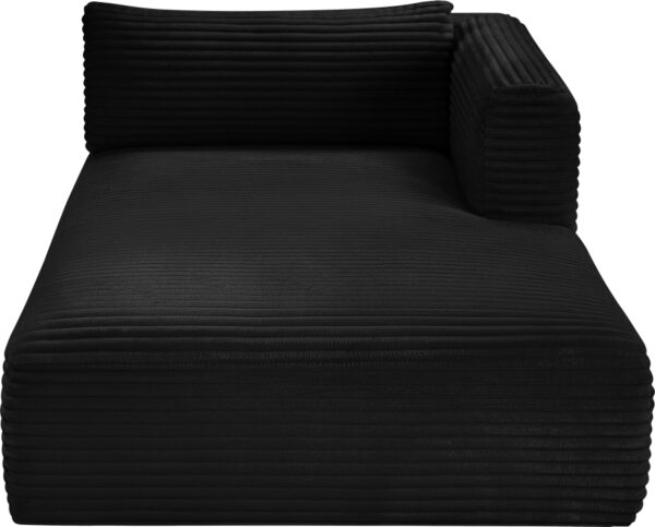 Shaggy Corduroy Performance Fabric Upholstered Chaise