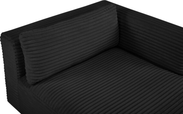 Shaggy Corduroy Performance Fabric Upholstered Chaise
