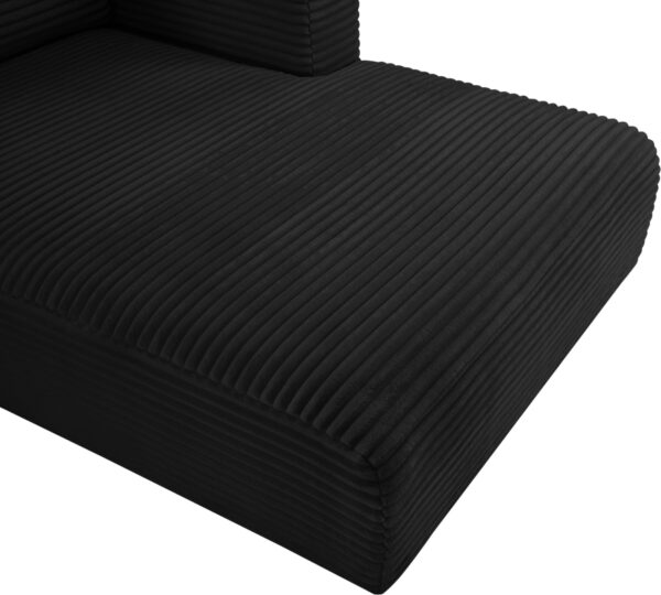 Shaggy Corduroy Performance Fabric Upholstered Chaise