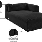 Shaggy Corduroy Performance Fabric Upholstered Chaise