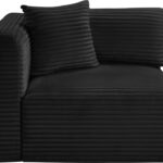 Shaggy Corduroy Performance Fabric Upholstered Accent Chair