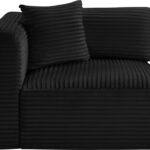 Shaggy Corduroy Performance Fabric Upholstered Accent Chair