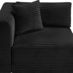 Shaggy Corduroy Performance Fabric Upholstered Accent Chair