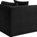 Shaggy Corduroy Performance Fabric Upholstered Accent Chair