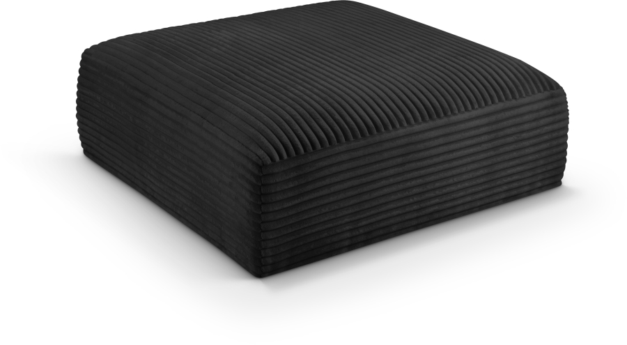 Shaggy Corduroy Performance Fabric Upholstered Ottoman