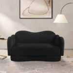 Bloom 58" Teddy Fabric Upholstered Upholstered Loveseat