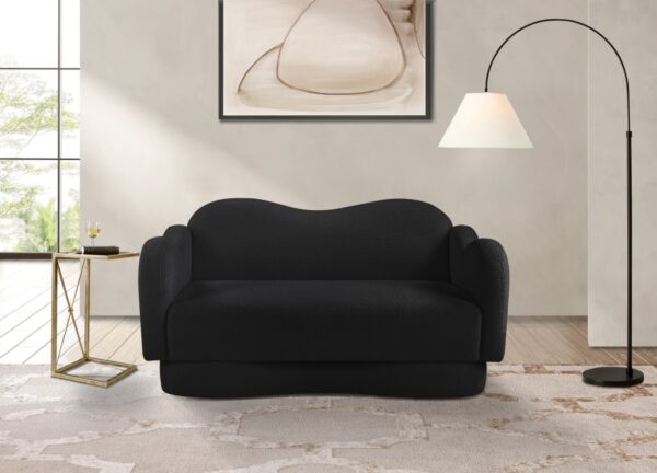 Bloom 58" Teddy Fabric Upholstered Upholstered Loveseat