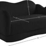 Bloom 58" Teddy Fabric Upholstered Upholstered Loveseat