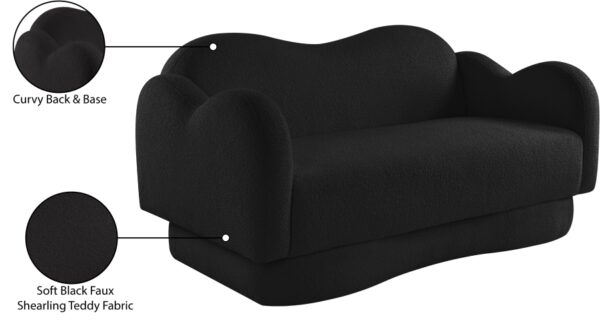 Bloom 58" Teddy Fabric Upholstered Upholstered Loveseat