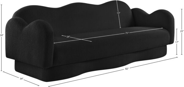 Bloom 82" Teddy Fabric Upholstered Upholstered Sofa